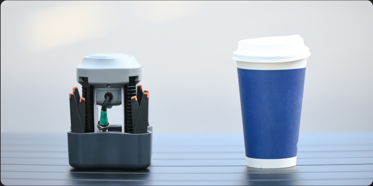 AX10 compact folding drone — top view